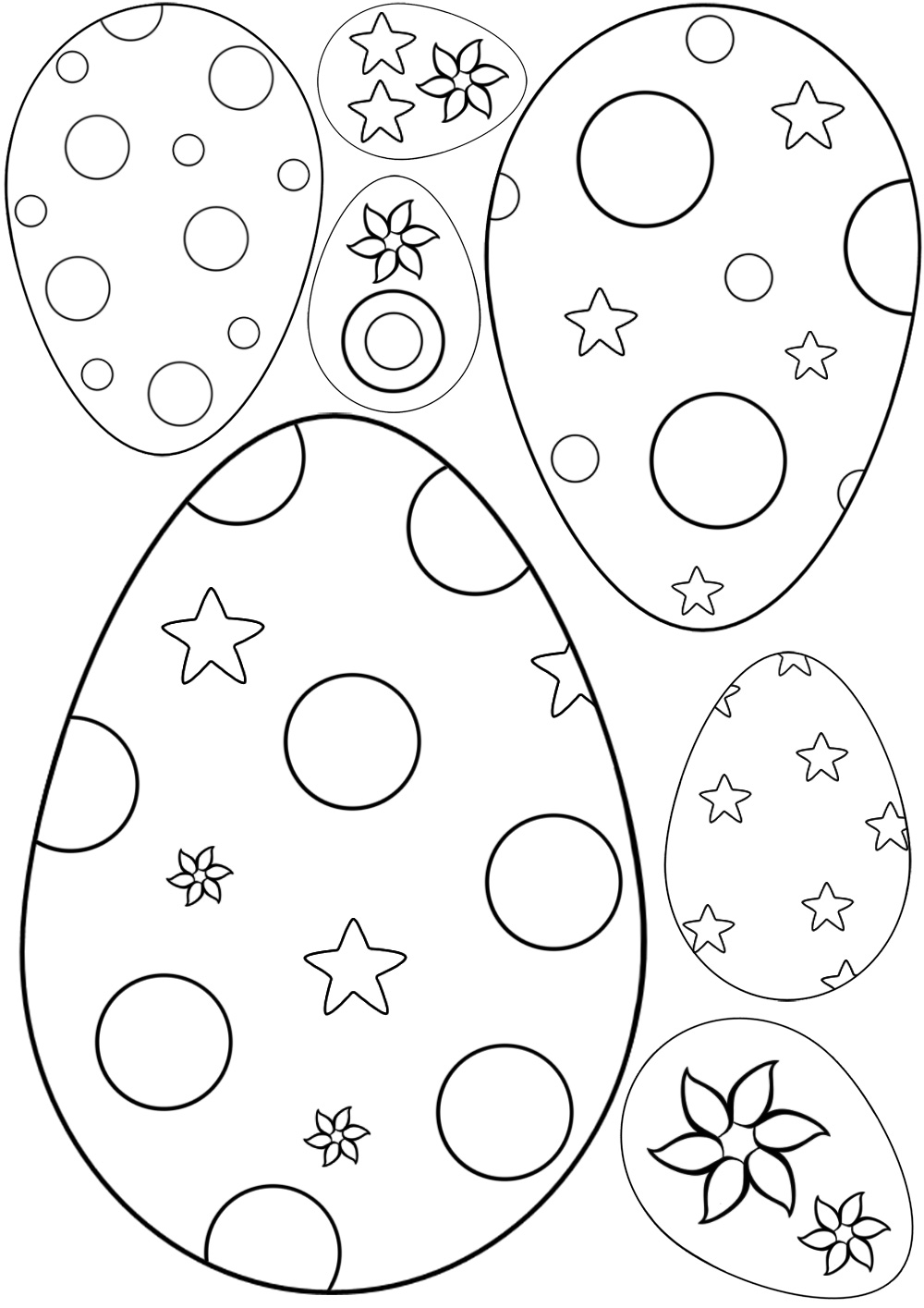 Patterned Easter Eggs To Colour Rooftop Post Printables