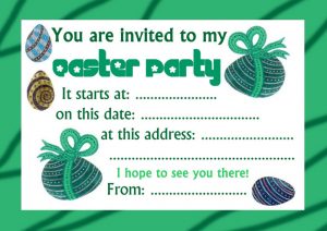 A very basic Easter party invitation