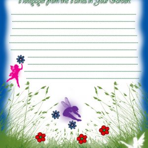 Printable fairies in your garden blank paper