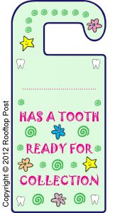 Printable Tooth Fairy door hanger