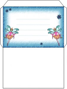 Fairy envelope with twin fairy design