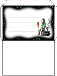 Printable witch's brew envelope