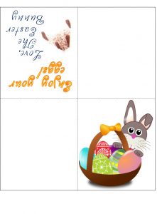 A printable card from the Easter Bunny