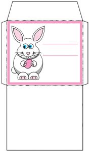 Mini Easter Bunny Envelope: Pink