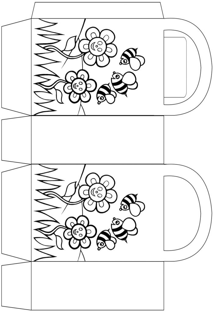 Colouring Party Bag: Flowers and Bees - Rooftop Post Printables