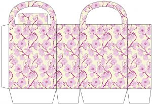 Pink and Cream Floral Party Bag