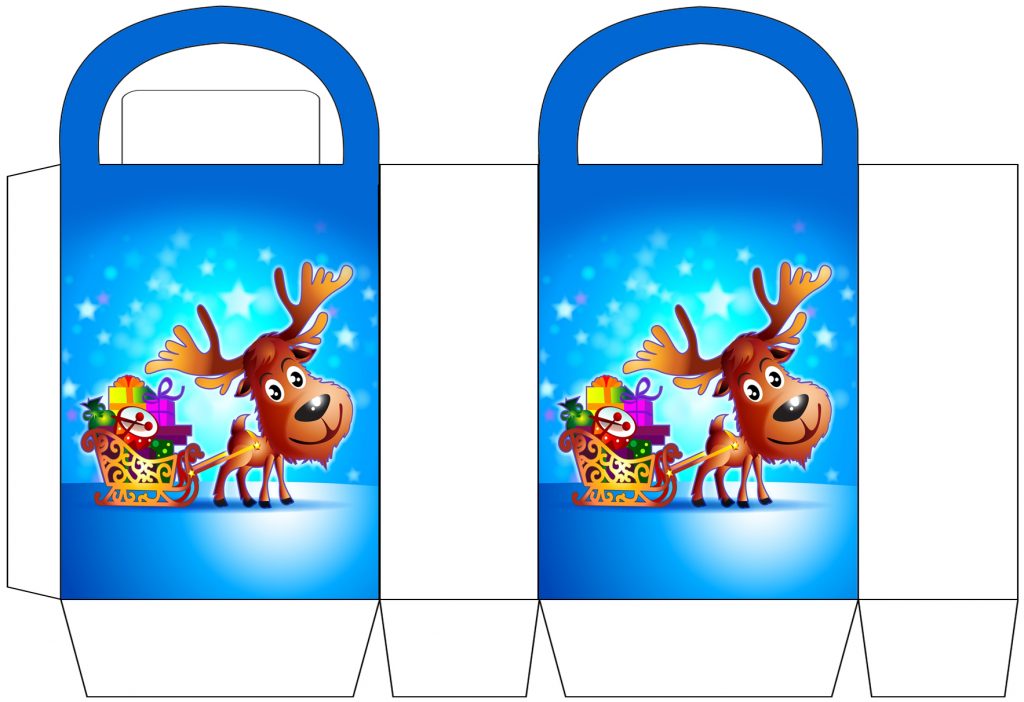 Reindeer And Sleigh Party Bag 