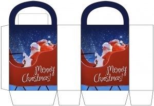 Santa on His Sleigh Party Bag - Rooftop Post Printables