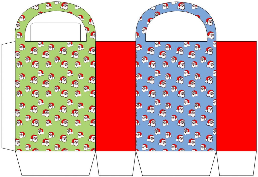 Santa Patterned Party Bag - Rooftop Post Printables