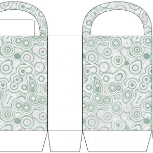 Silver Grey Circle Patterned Party Bag