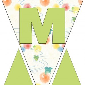 Alphabet Bunting - Letter M