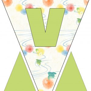 Alphabet Bunting - Letter V