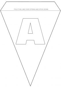 Alphabet Bunting to Colour - Letter A - Rooftop Post Printables