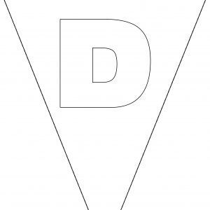 Colouring Bunting - Letter D