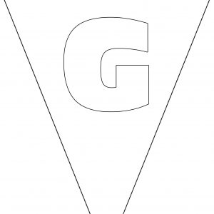 Colouring Bunting - Letter G