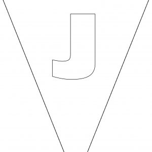 Colouring Bunting - Letter J