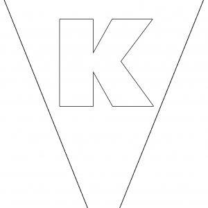 Colouring Bunting - Letter K