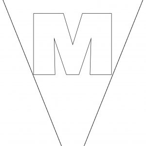 Colouring Bunting - Letter M