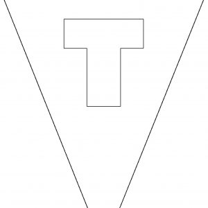 Colouring Bunting - Letter T