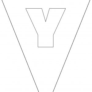 Colouring Bunting - Letter Y