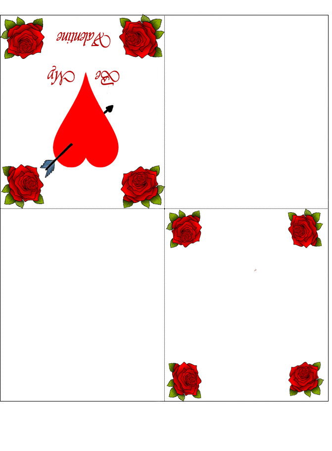 Four Fold Printable Valentine’s Day Card Rooftop Post Printables