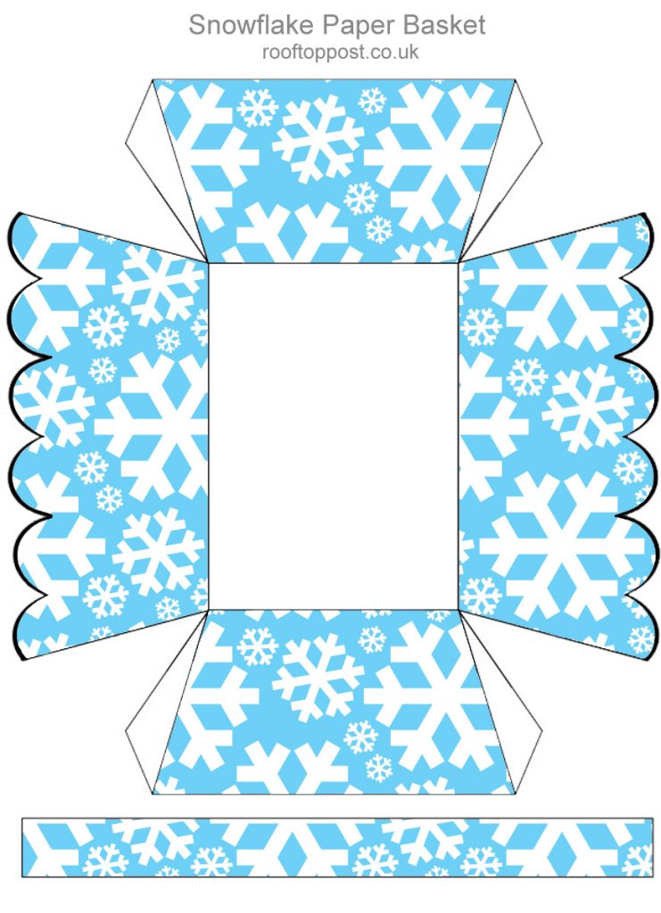 Snowflake Paper Basket - Rooftop Post Printables