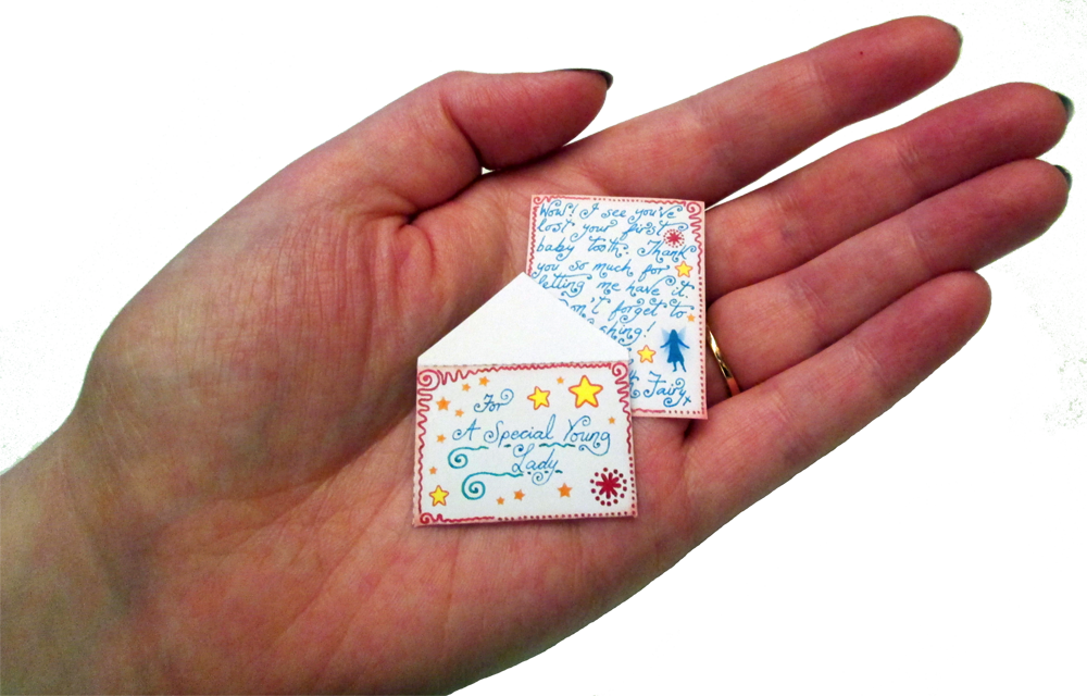 Make A Miniature Tooth Fairy Letter Rooftop Post Printables