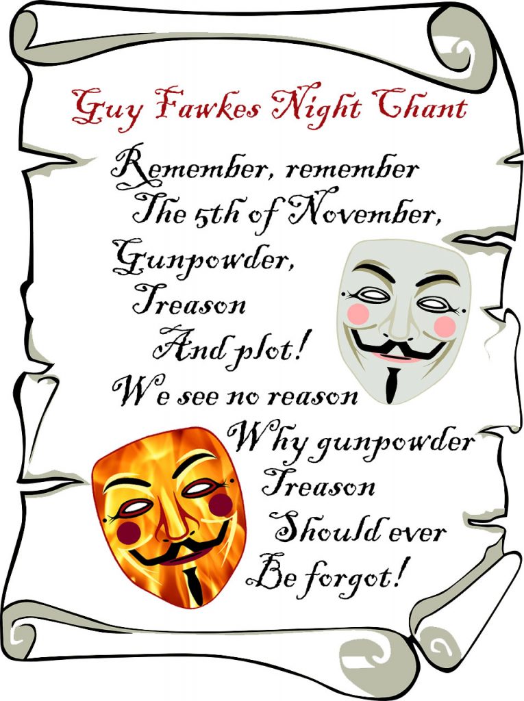 Guy Fawkes Rhyme Words