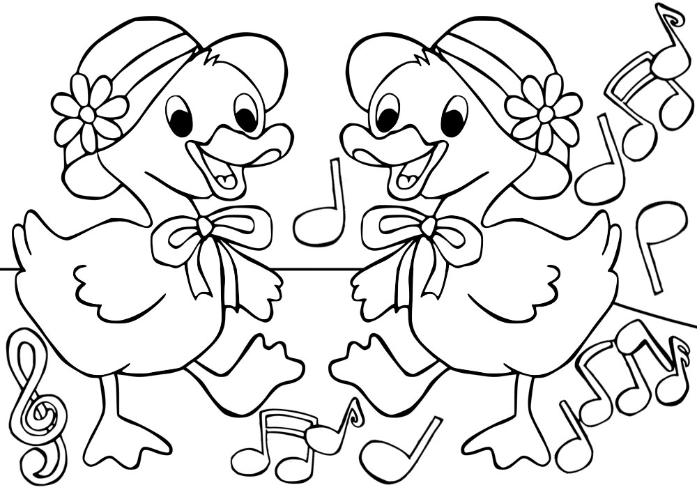 Paper Duck Coloring Pages - Free & Printable!