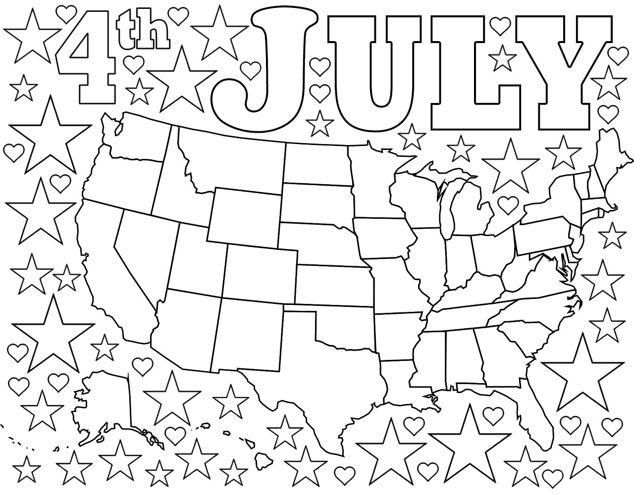 Leaf Templates - Free Printable Templates & 44+ 4Th Of July Coloring Pages - FirstPalette.com