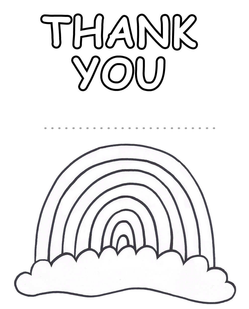 Rainbow Poster to Thank Whoever You Like | Rooftop Post Printables