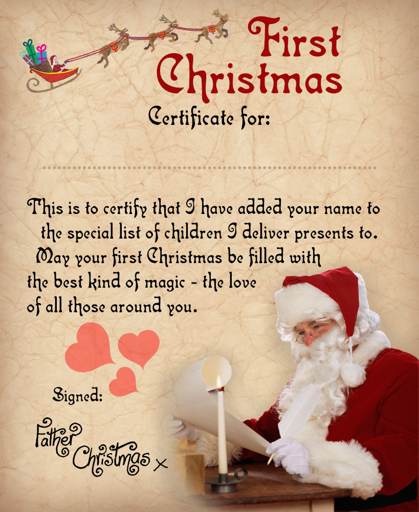 Letter From Santa Baby 1st Christmas Letter From Santa Template Ideas