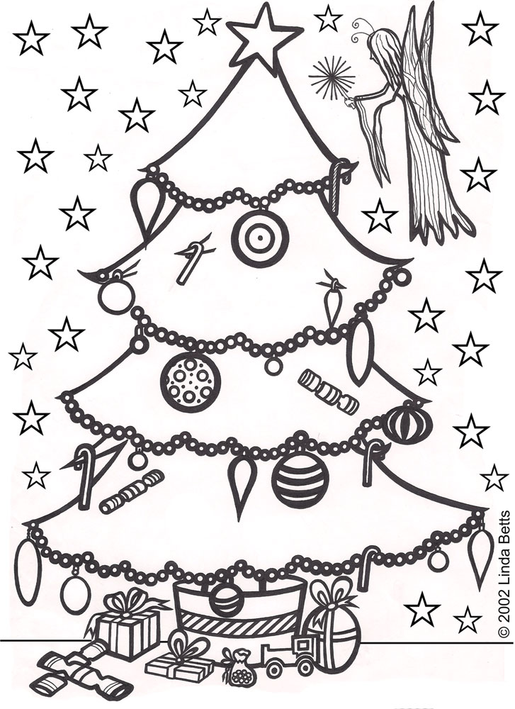 Colouring Page: Christmas Tree Fairy | Rooftop Post Christmas Printables