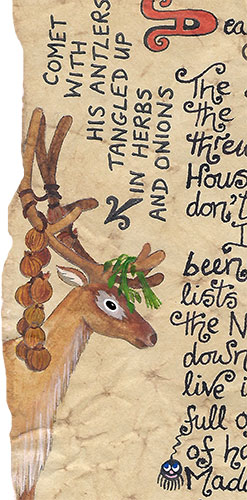 A drawing of Comet the reindeer by Father Christmas in one of his letters