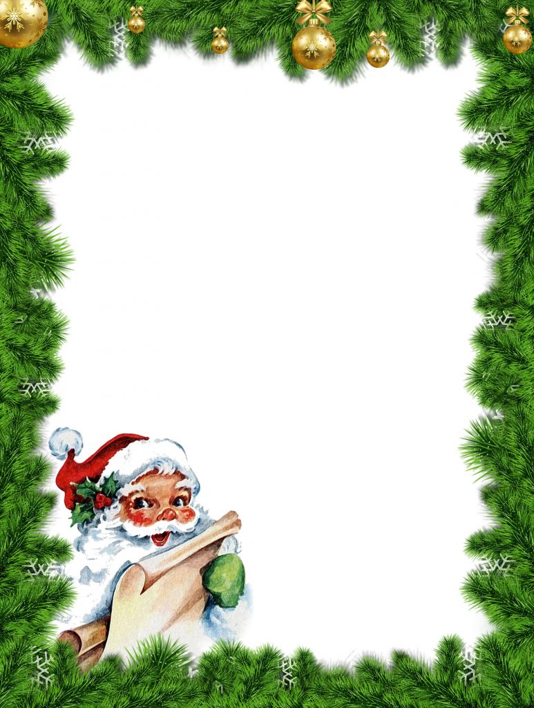 Santa and Christmas Tree Blank Christmas Notepaper | Rooftop Post ...